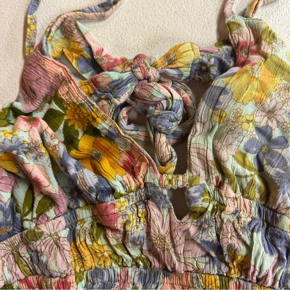 Angie Floral Maxi Dress - Pink, Yellow, Blue - Picture 3 of 7